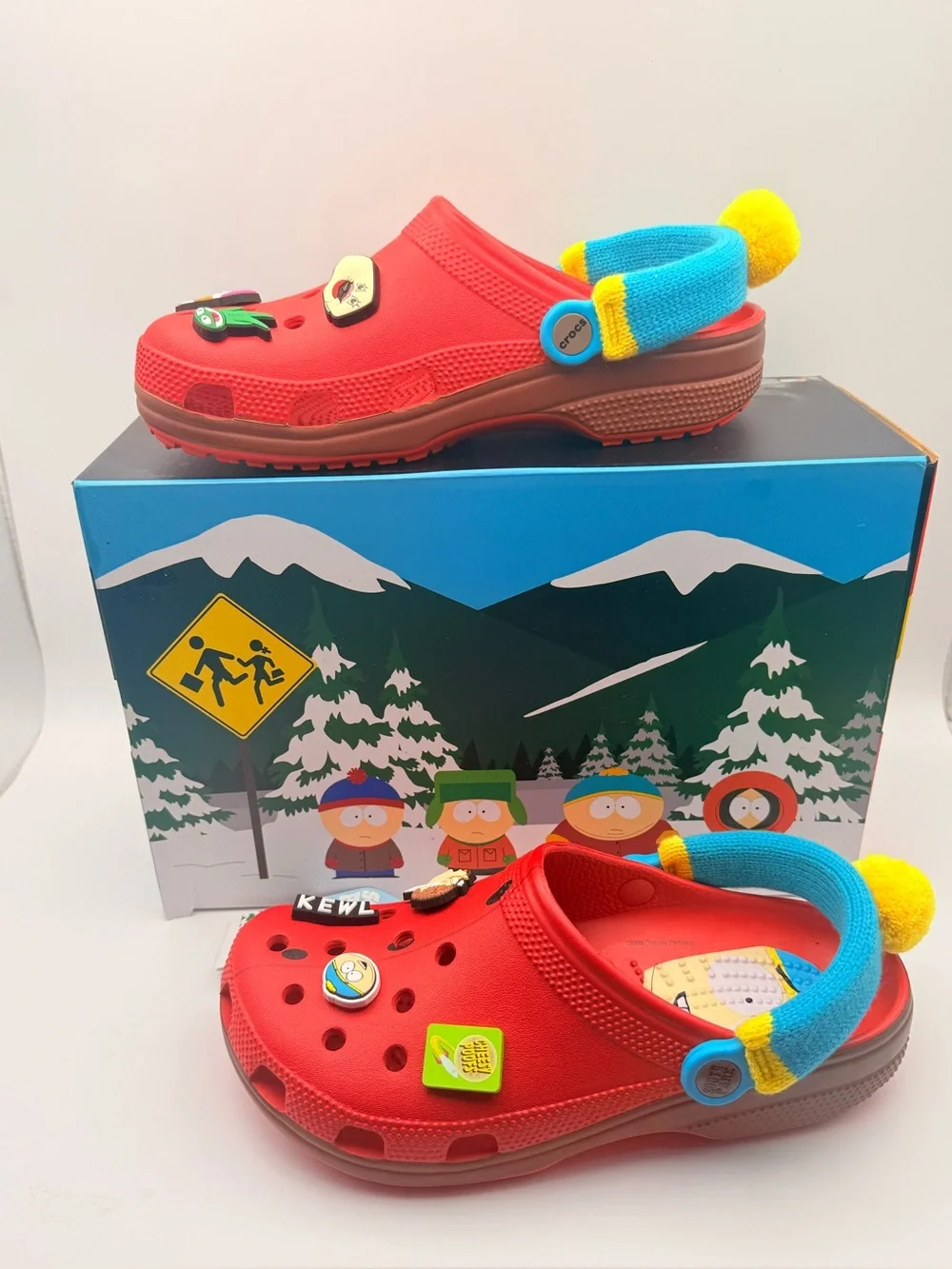 Crocs x South Park Cartman Classic Clogs Red Multi Unisex M8/W10 NWT Box
